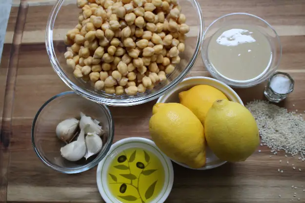 Homemade Hummus Ingredients