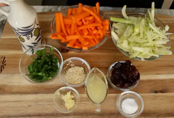 Fennel and Carrot Salad Ingredients