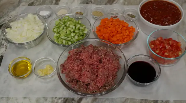 Ingredients Needed for Bolognese