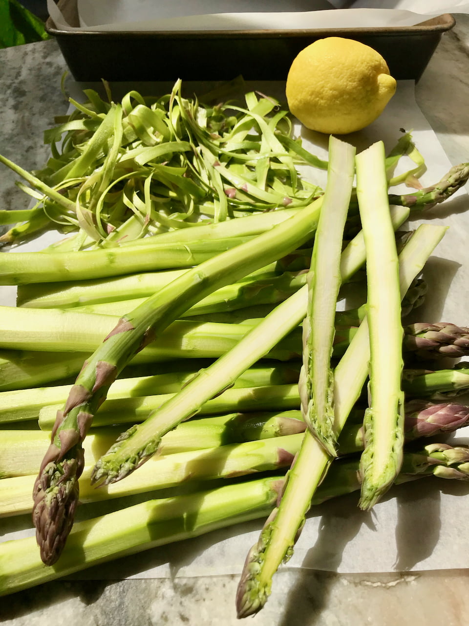 Peeled Asparagus Making It Very Tender