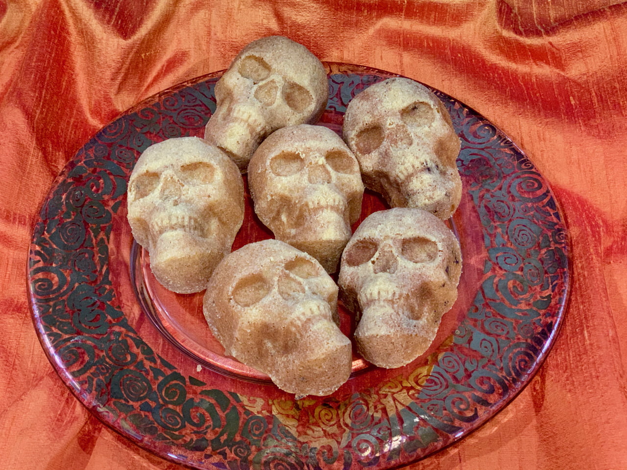 Halloween Pepper Bacon Cornbread Skulls