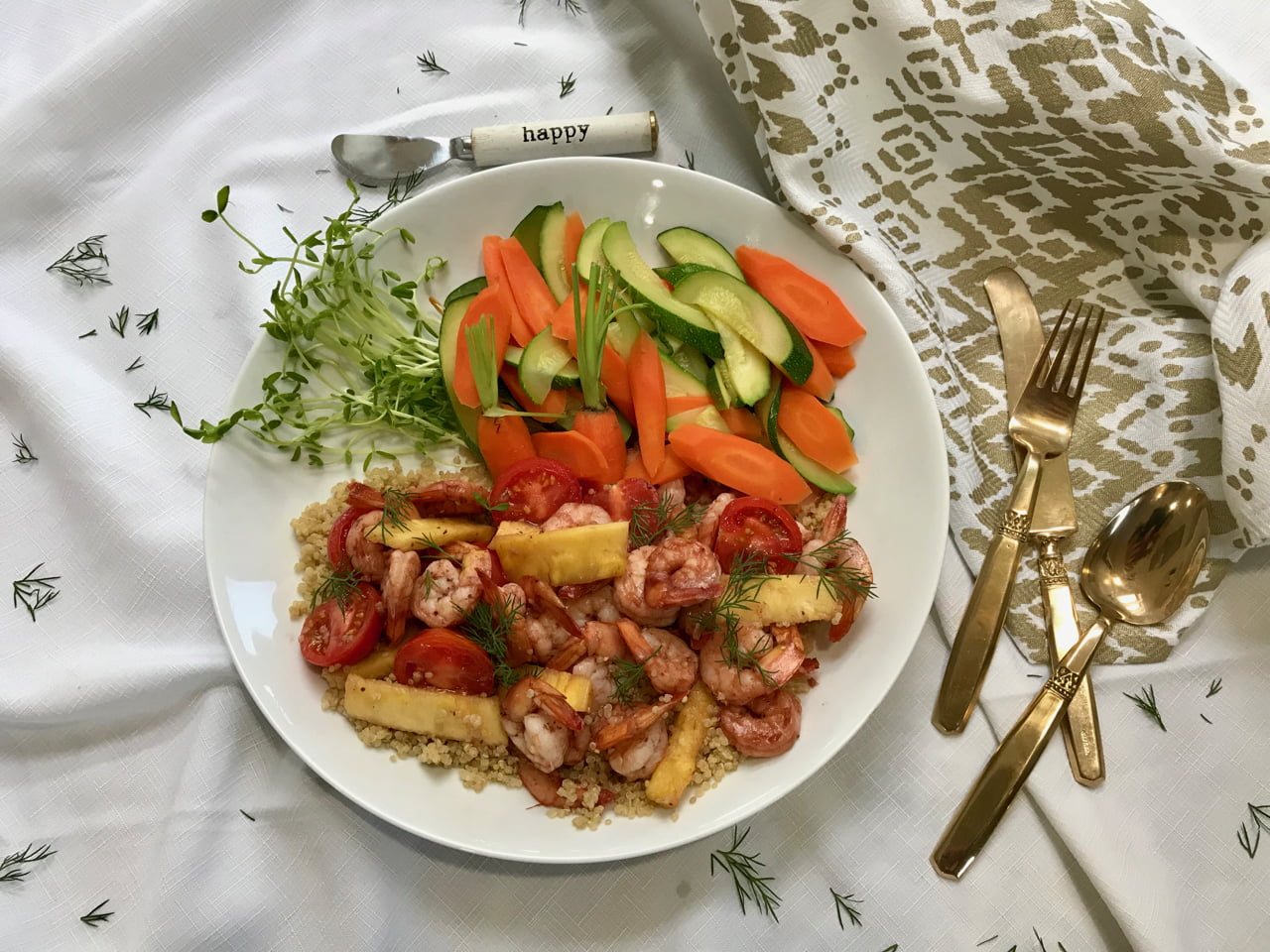 Shrimp and Quinoa Buddha Bowl