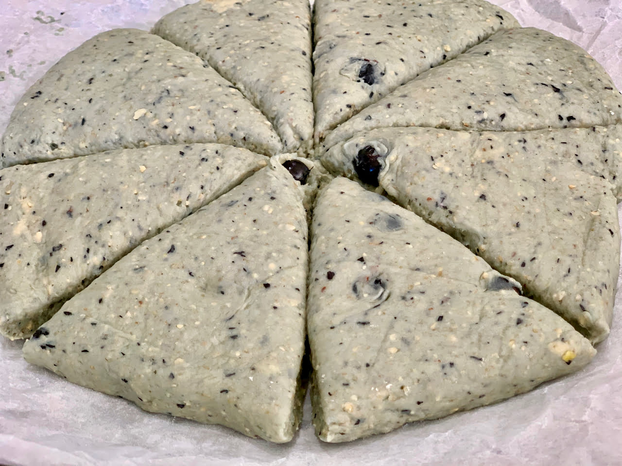 Scones Are Hand Shaped and Ready for Baking