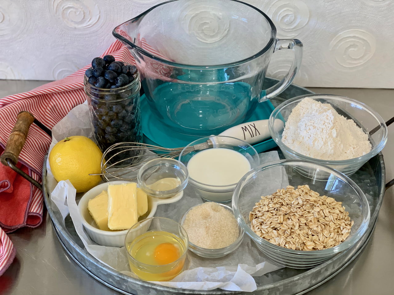 Blueberry Lemon Glaze Scone Ingredients