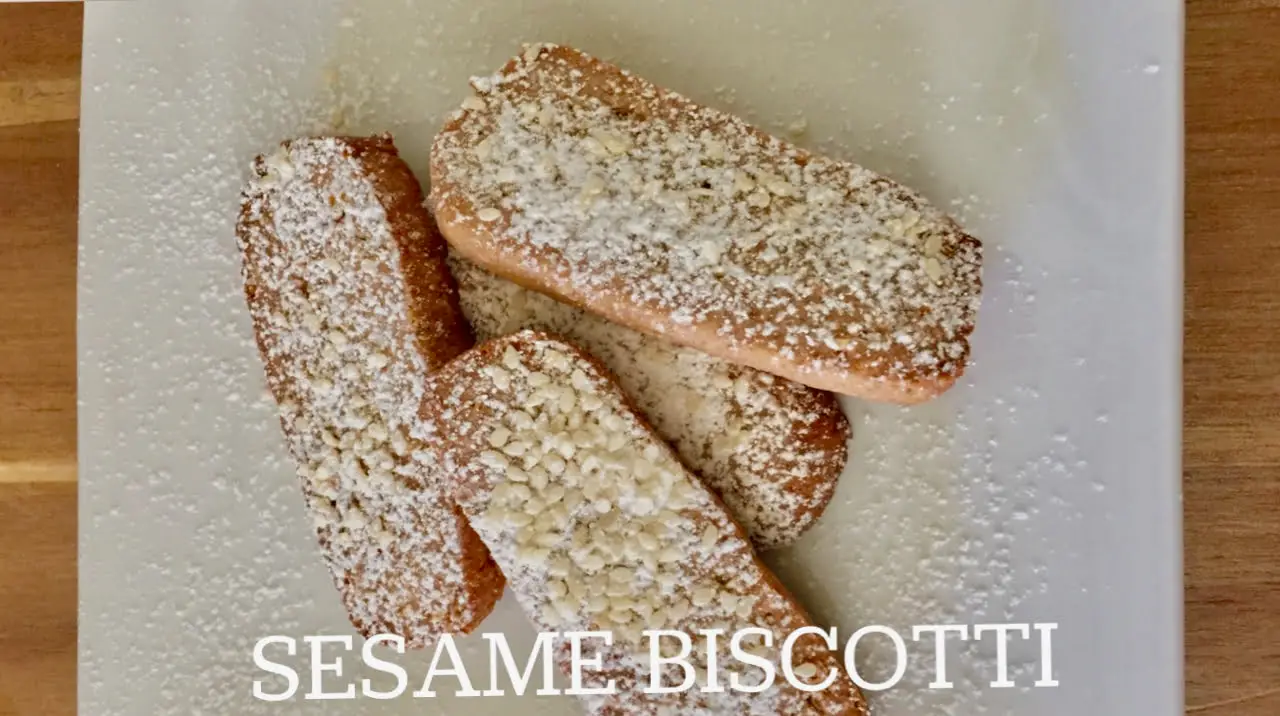 Homemade Sesame Seed Flour Biscotti