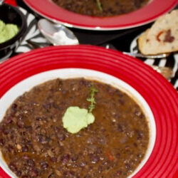 Black Bean Soup With Black Rice