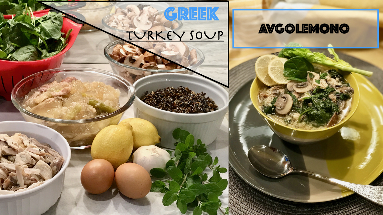 GREEK Turkey Avgolemono Soup