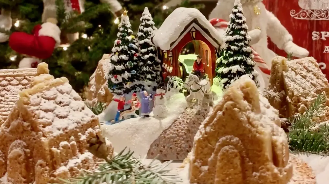 Christmas Snowy Village Cake Recipe