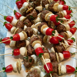 Pizza Kabob Party Platter for Various Diets