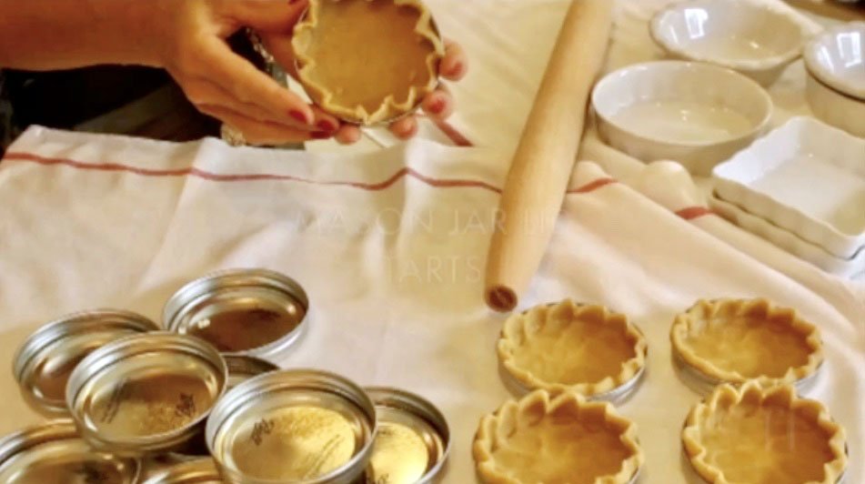 Mason Jar lids as tart pans