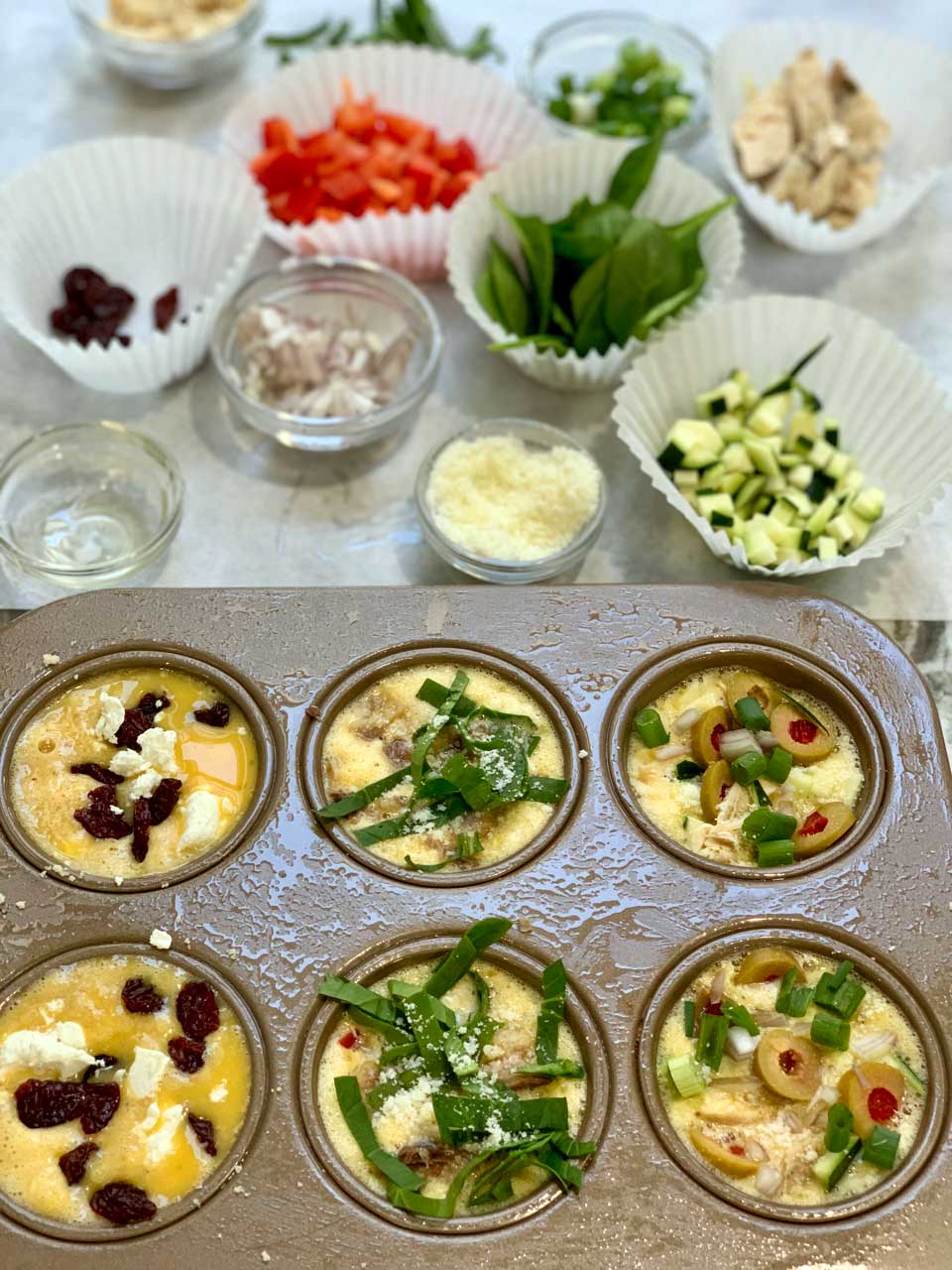 Fruit Veggie or Meat Protein Rich Egg Muffin Cups