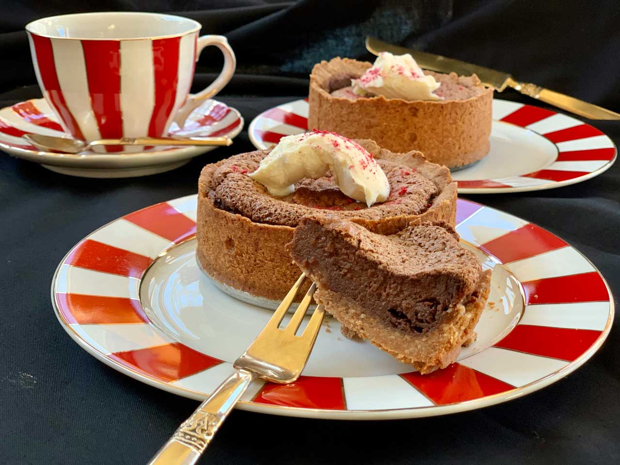 Almond Crusted Chocolate Custard Pie