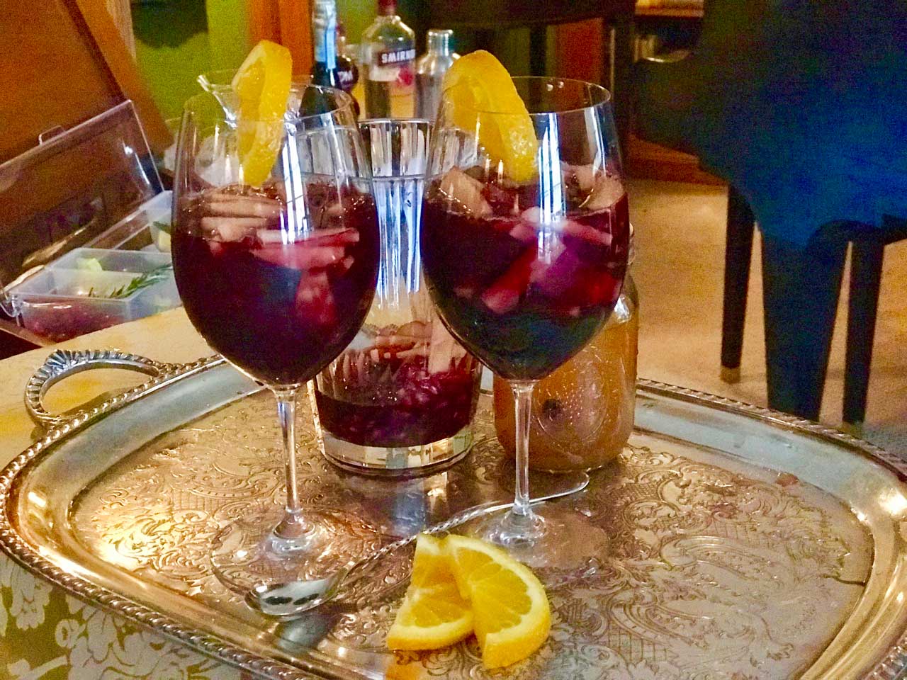 Winter Spiced Sangria Cocktail