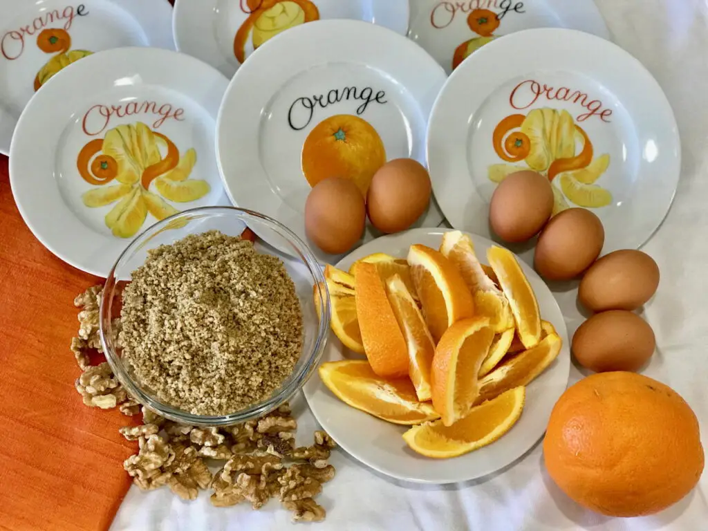 Nut-flour Oranges and Eggs