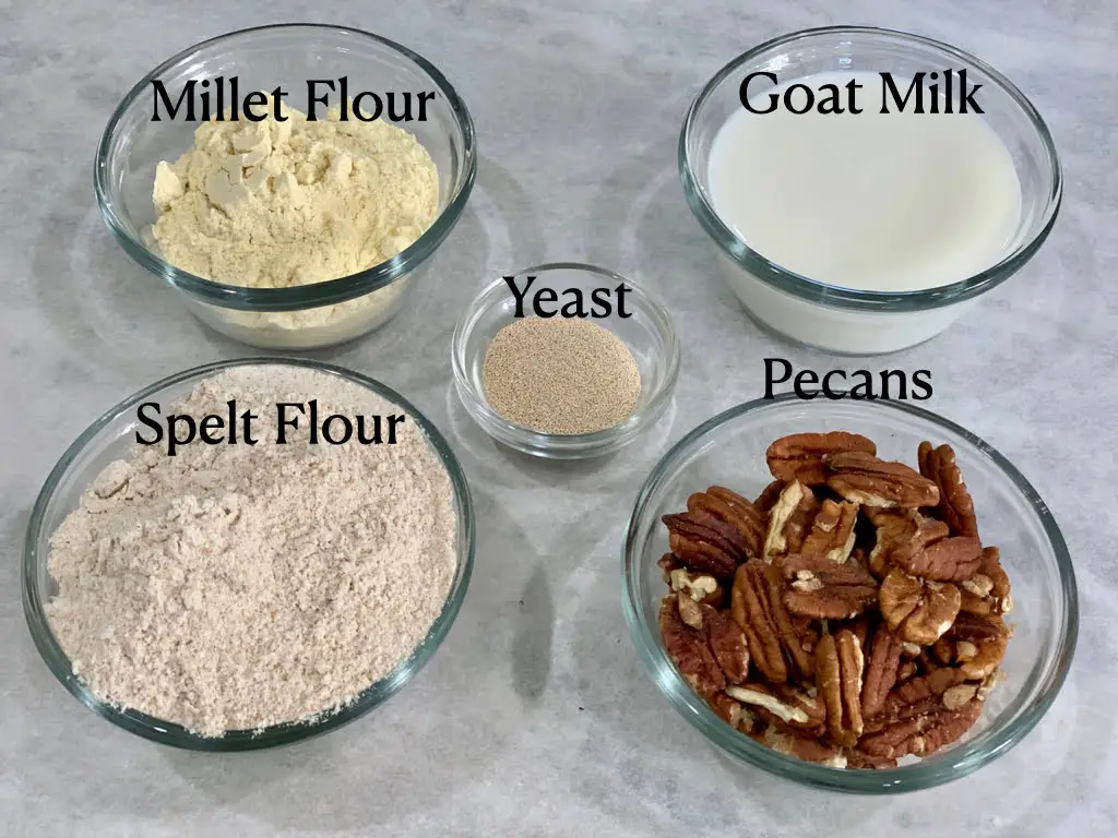 Pecan Yeast Bread Ingredients