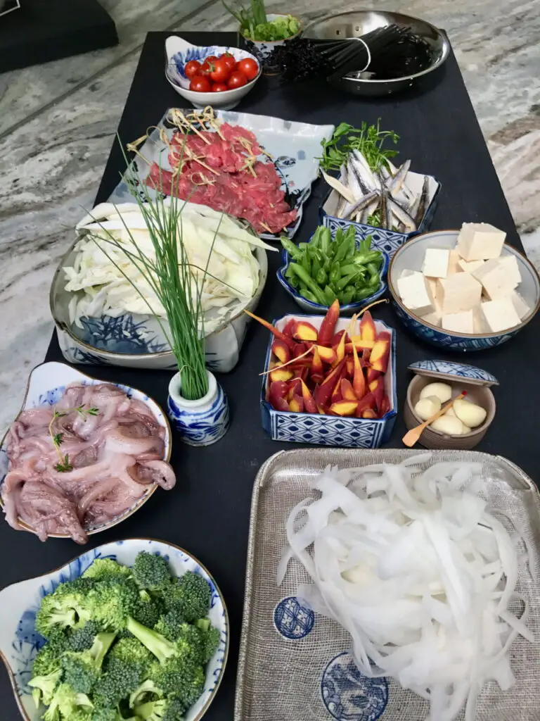 Preparing The Ingredients For an Izakaya Spread