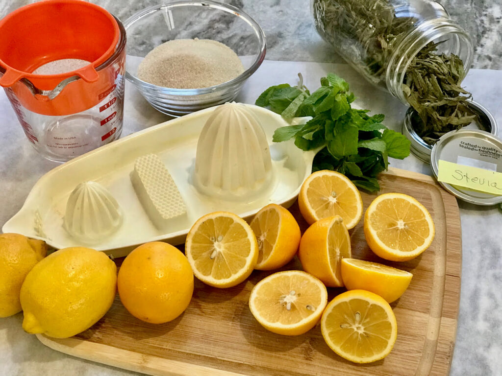 Healthy Homemade Lemonade Ingredients
