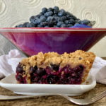 Blueberry Pie with Olive Oil Crust and Crumble