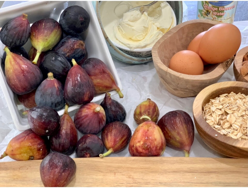 Oat and Almond crusted fig tart ingredients