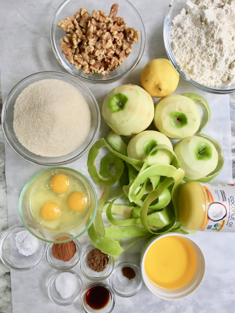 Salt Caramel Apple Walnut Muffin Ingredients