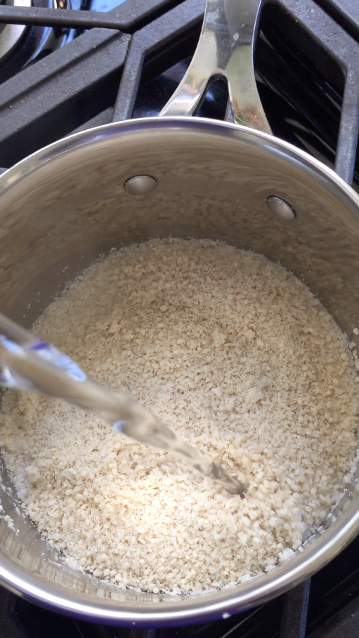 making almond milk