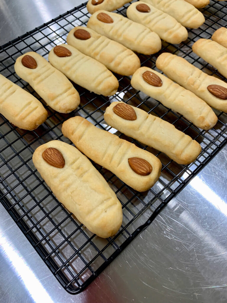 Baked Shortbread Cookies - Witch's Fingers
