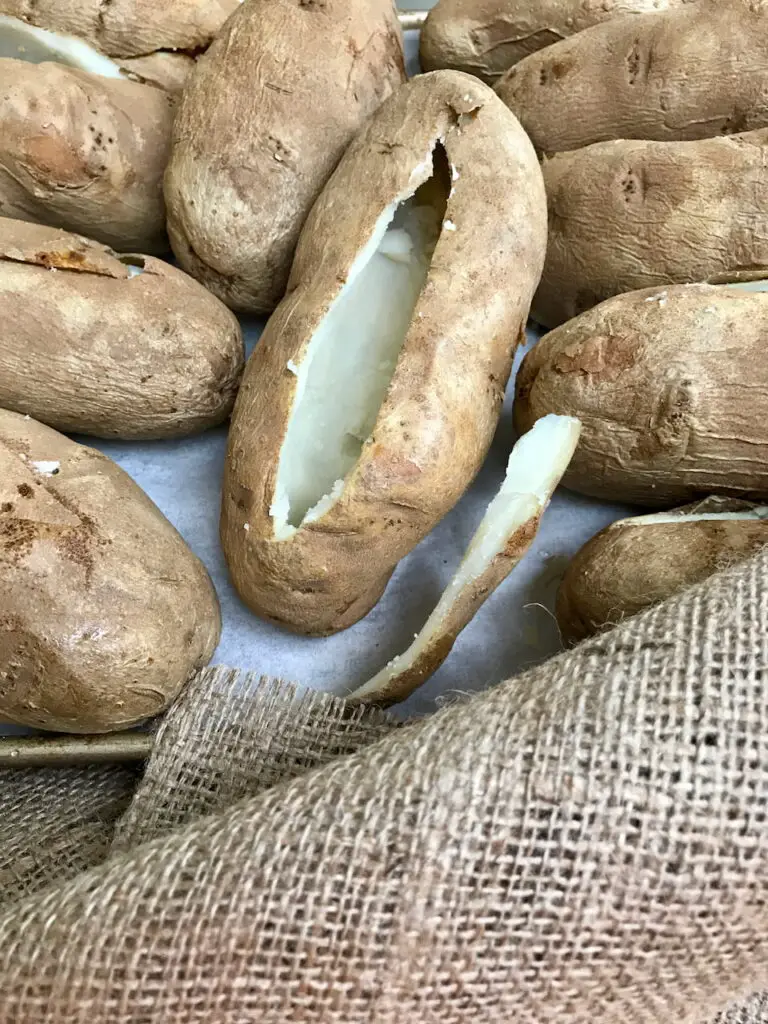 baked potatoes ready for stuffing