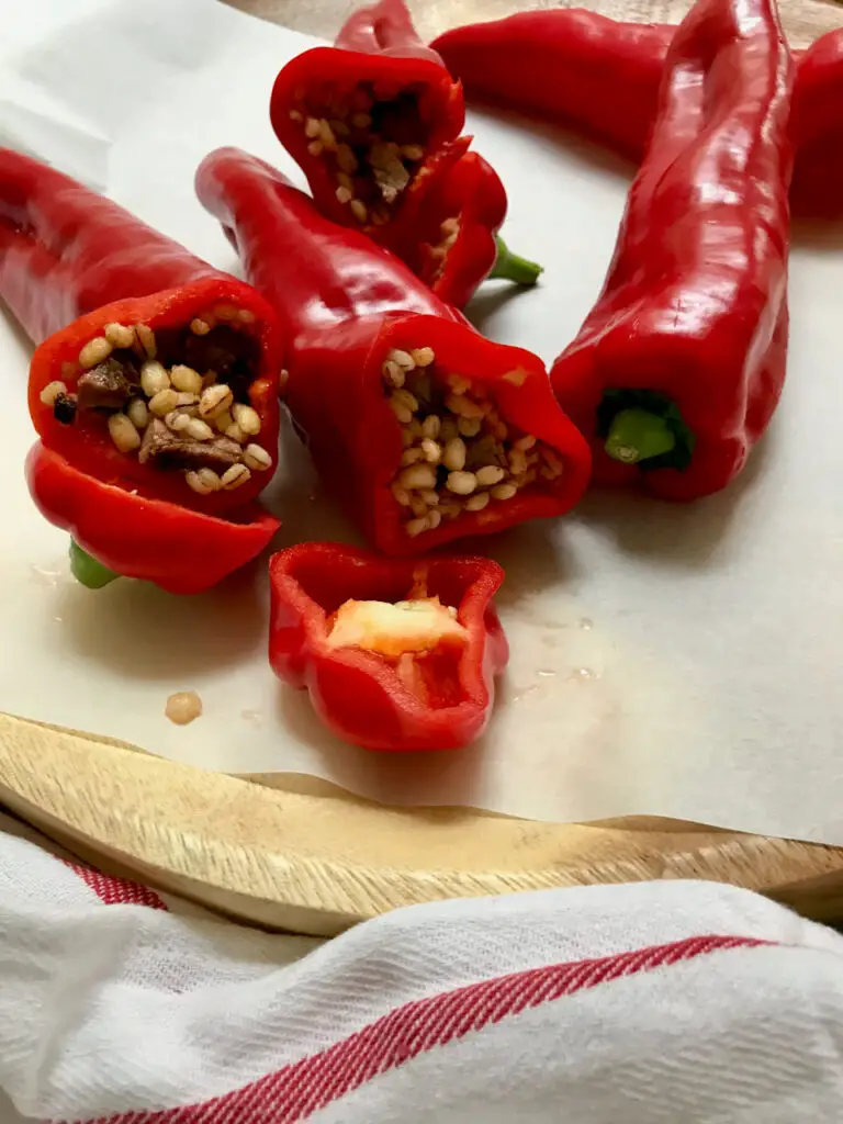 Meat and Meatless Stuffed Peppers