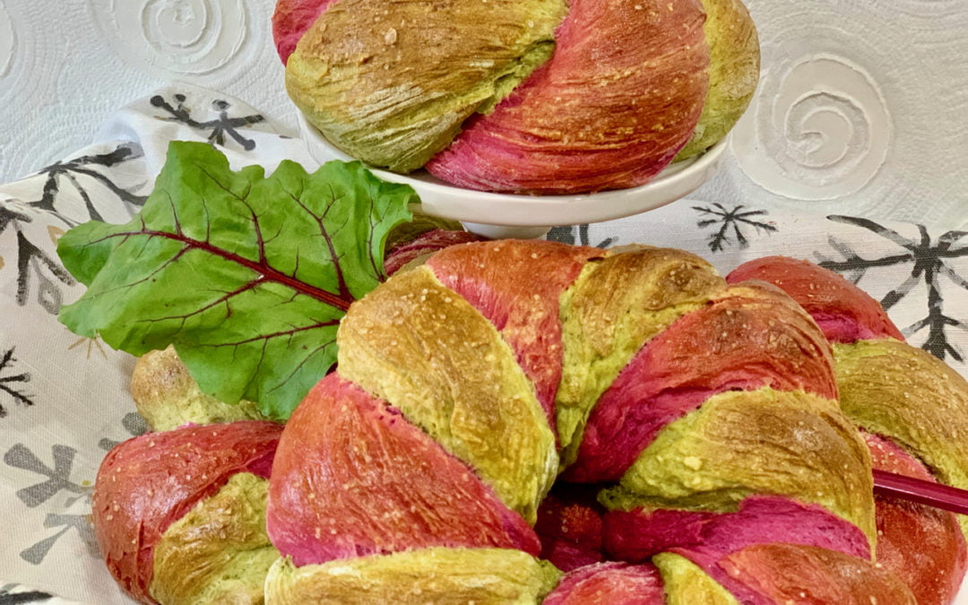 Savory Beetroot and Spinach Yeast Bread
