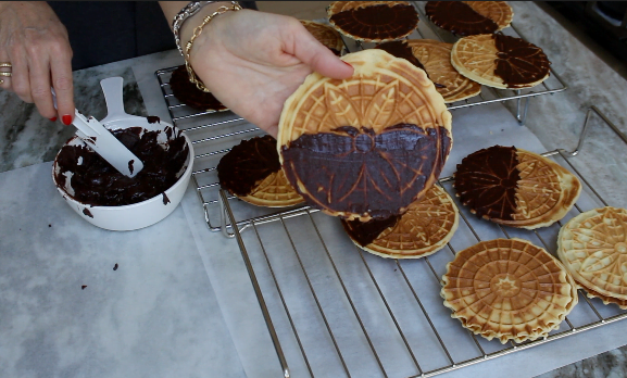 Chocolate Dipped Pizzelles
