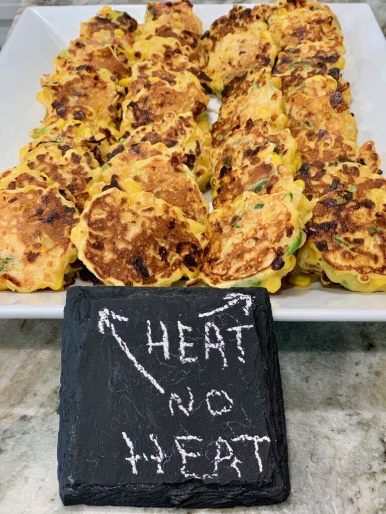 hot or mild corn fritters