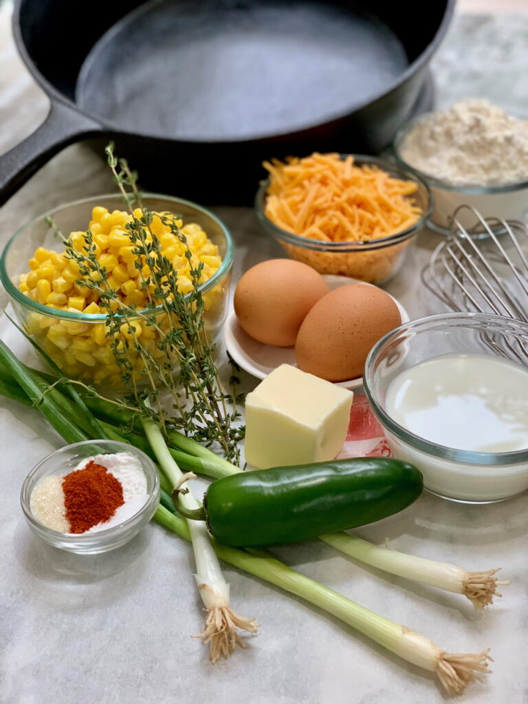 thyme corn fritter ingredients