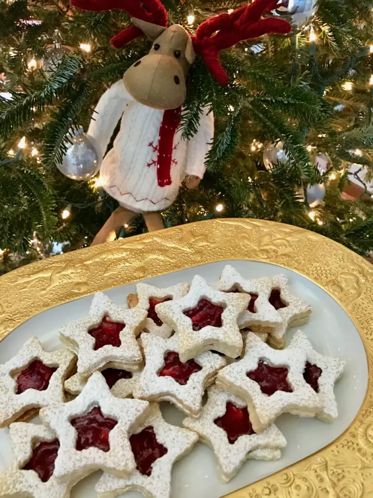 Cranberry Orange Jam Linzer Holiday Cookies - Best Christmas Cookie Ever!