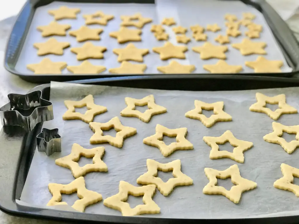 Cutting Linzer Cookies