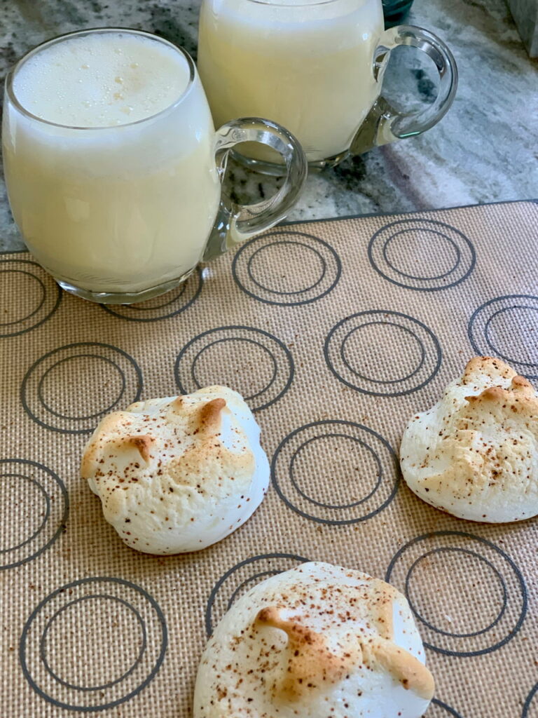 Eggnog Meringues