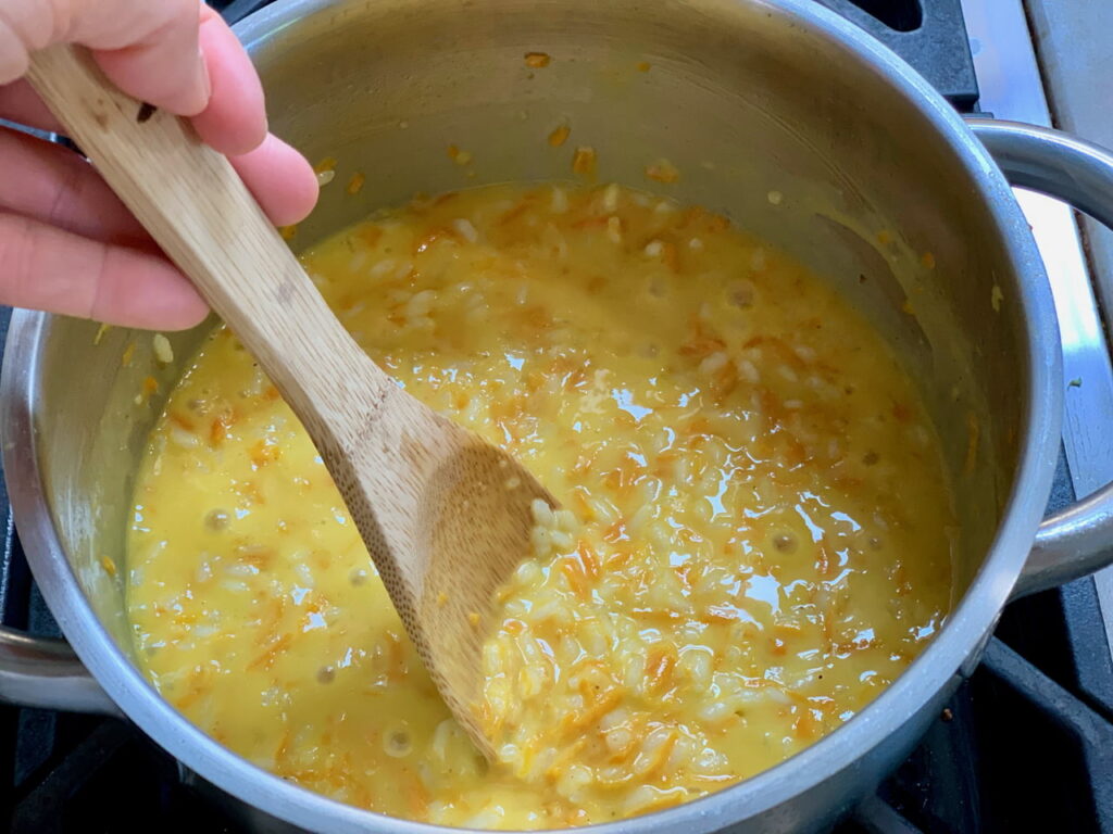 creamy carrot risotto