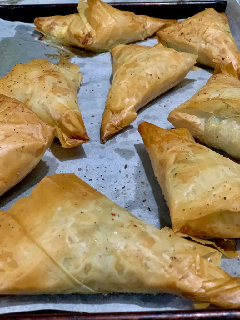 Crisp and Baked Spanakopita Pastry