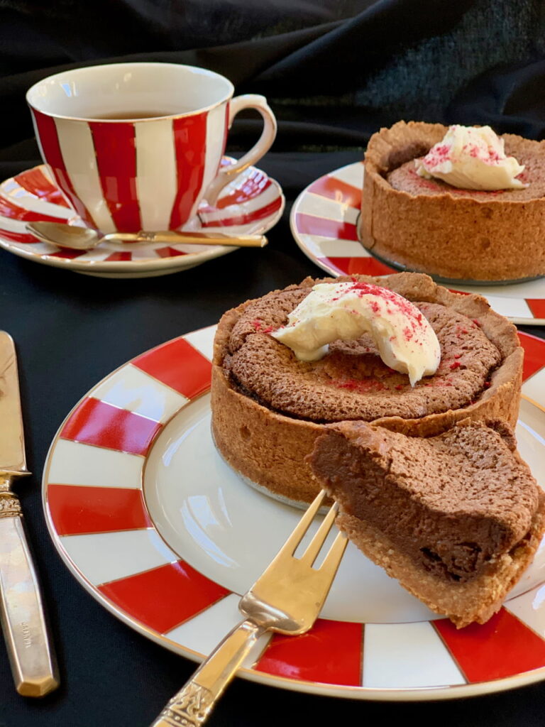 Almond Crusted Chocolate Custard Pie