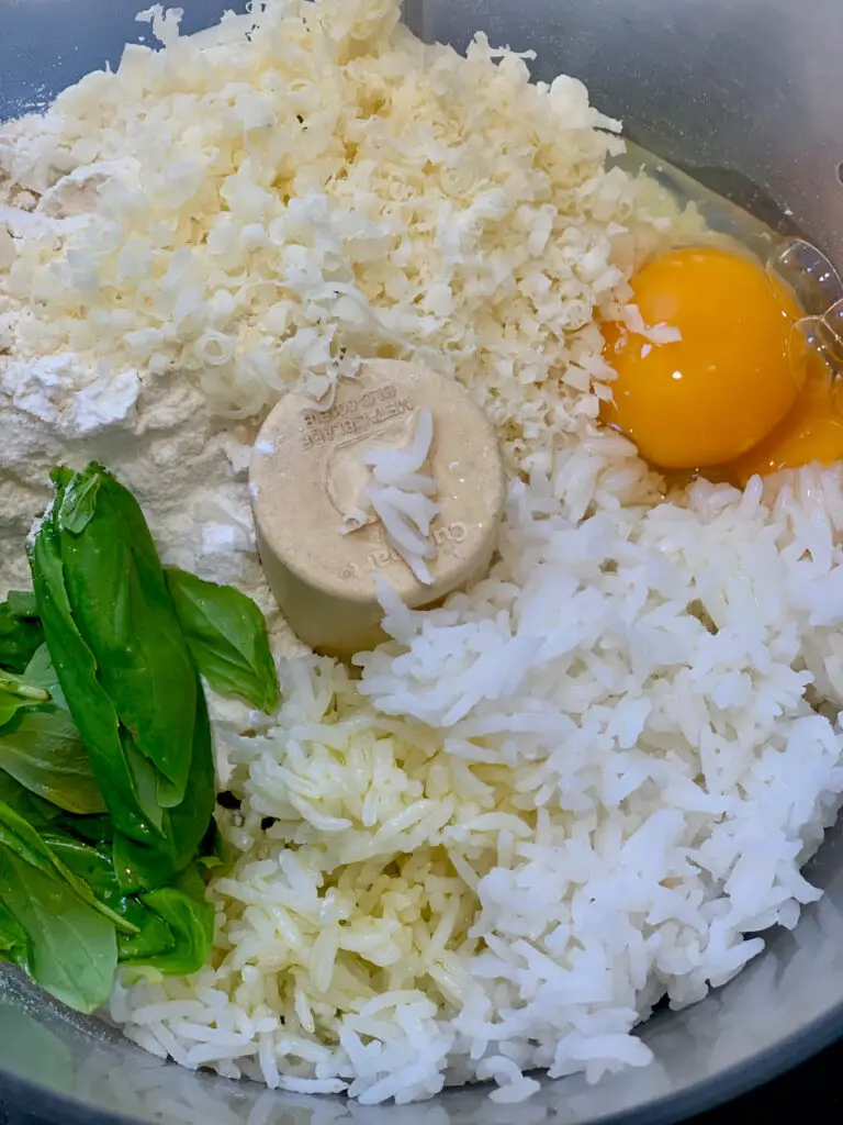 Mix The Cheesy Rice Ingredients Together