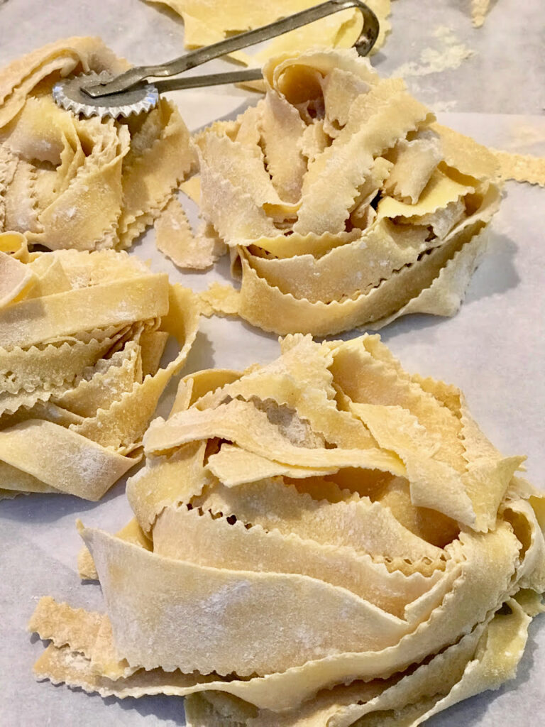 Egg Pasta Cut and Drying