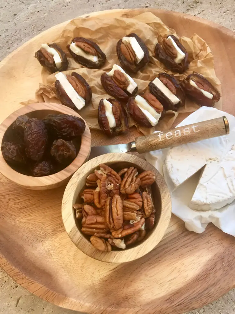 Brie Stuffed Dates with Nuts