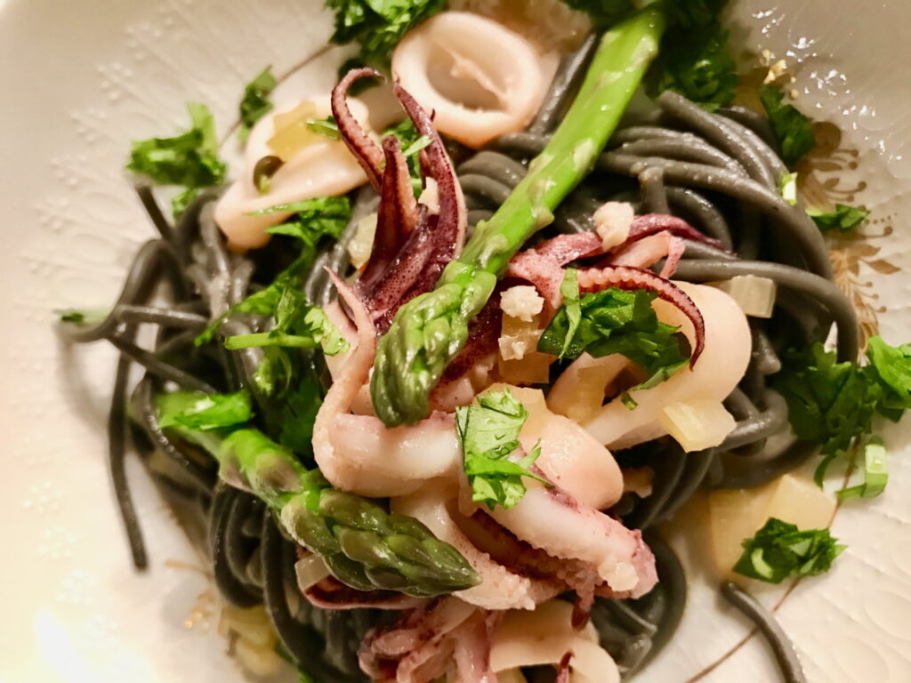 Squid Ink Pasta with Squid