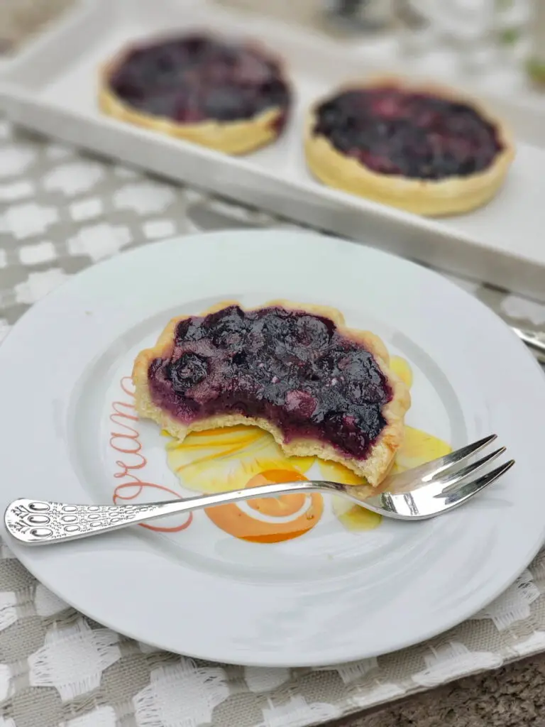Blueberry Tarts With Orange Blossom Cream