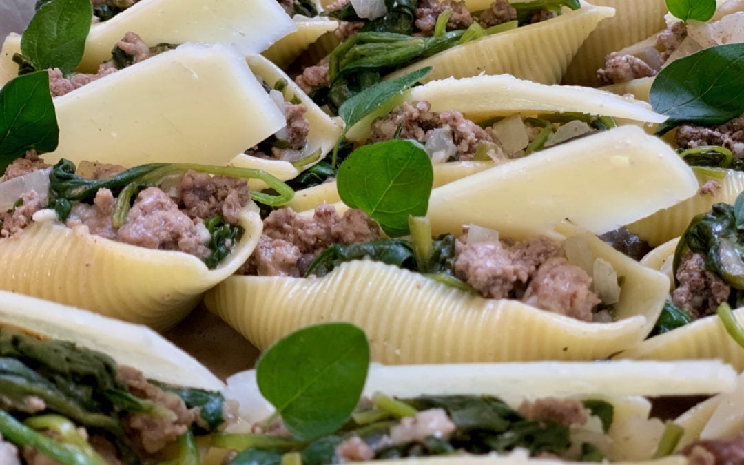Mediterranean Stuffed Shells With Gravy