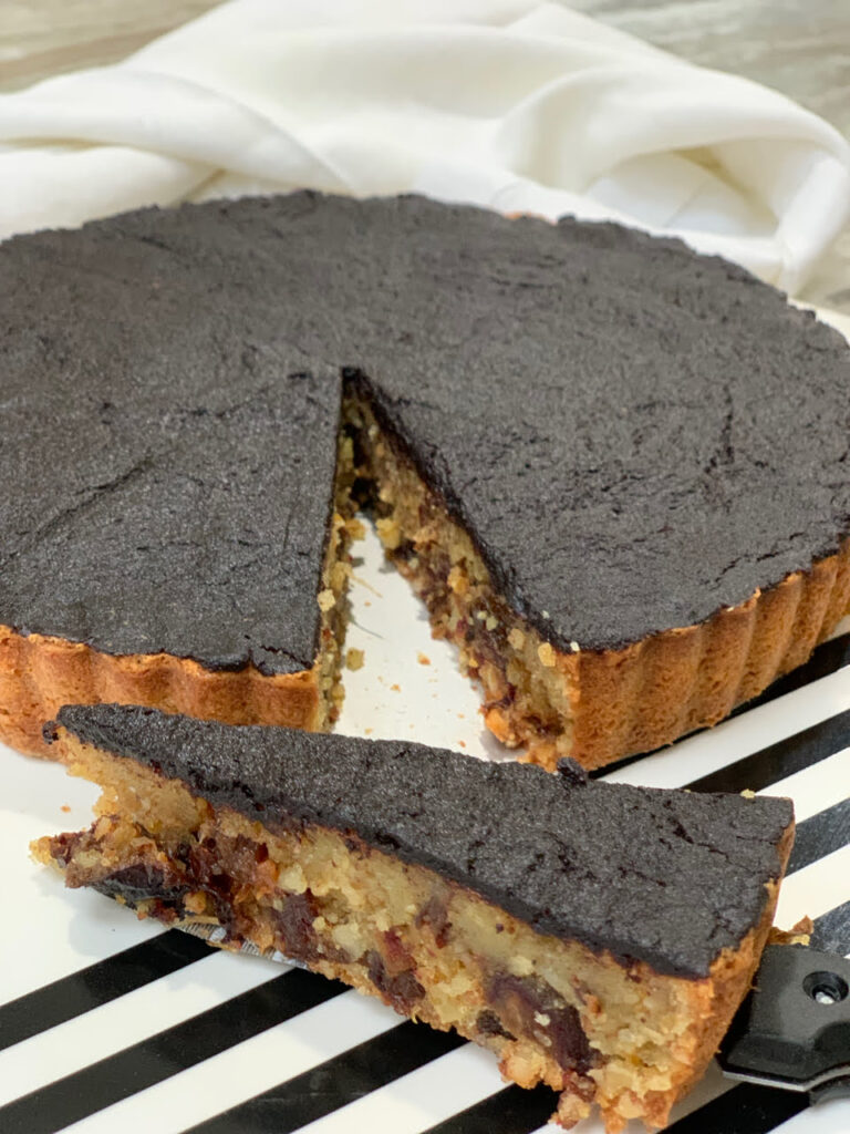 Carob Butter Dried Fruit Almond Torte