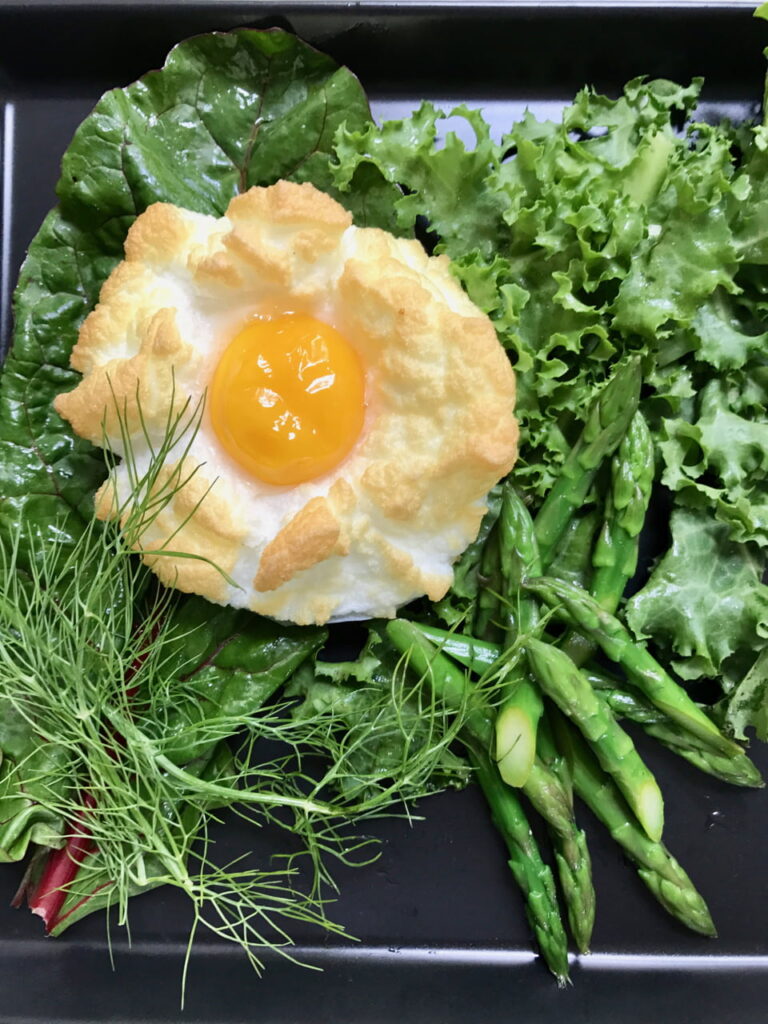 Cloud Egg Over A Salad