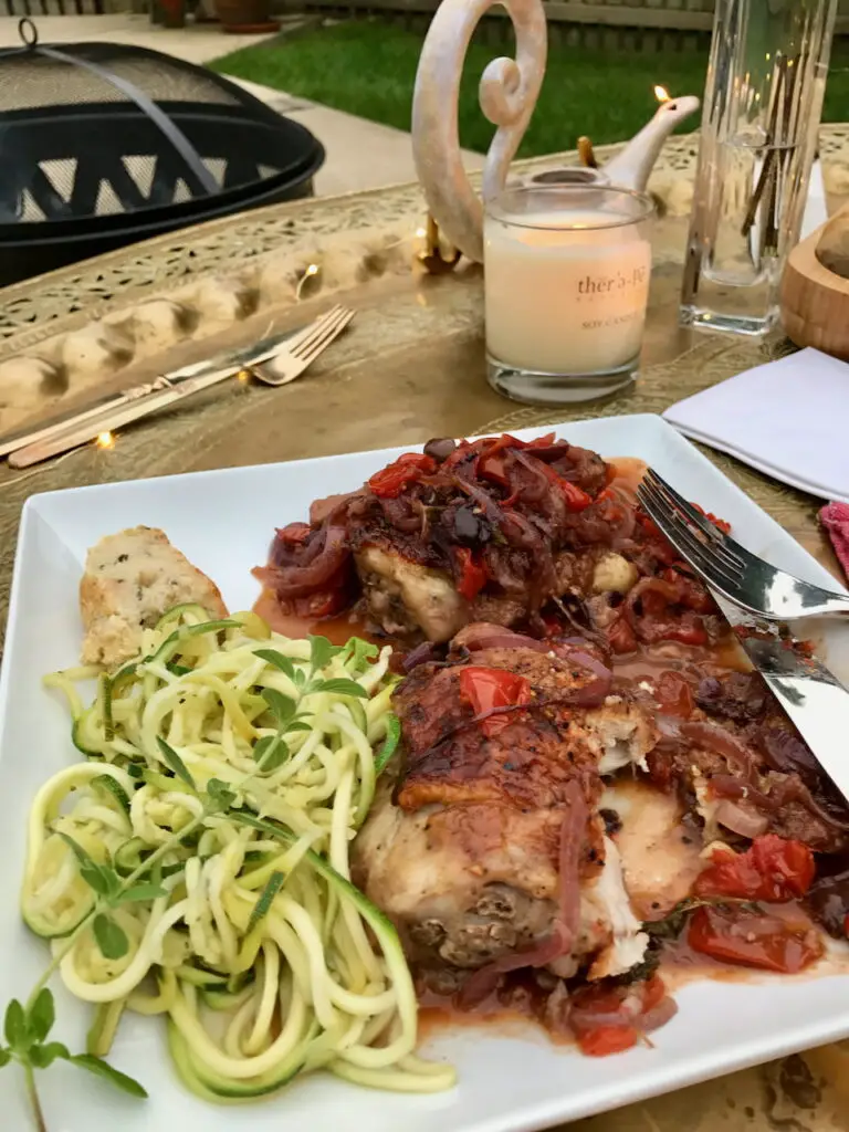 Chicken Cacciatore with Zucchini Zoodles