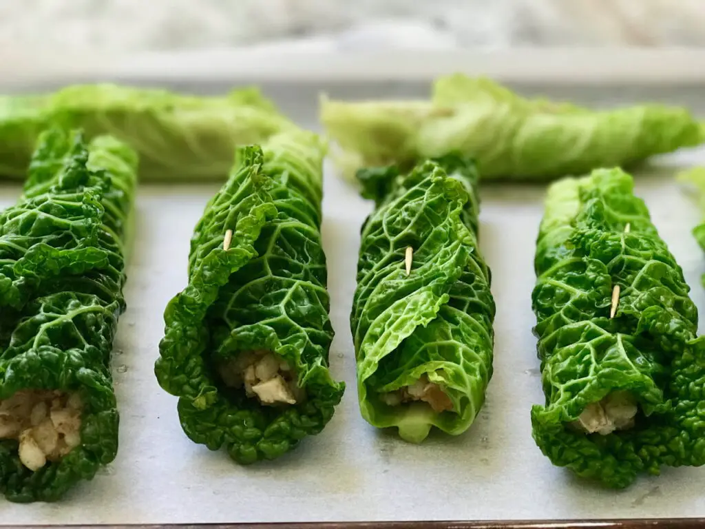 Turkey and Barley stuffed cabbage rolls