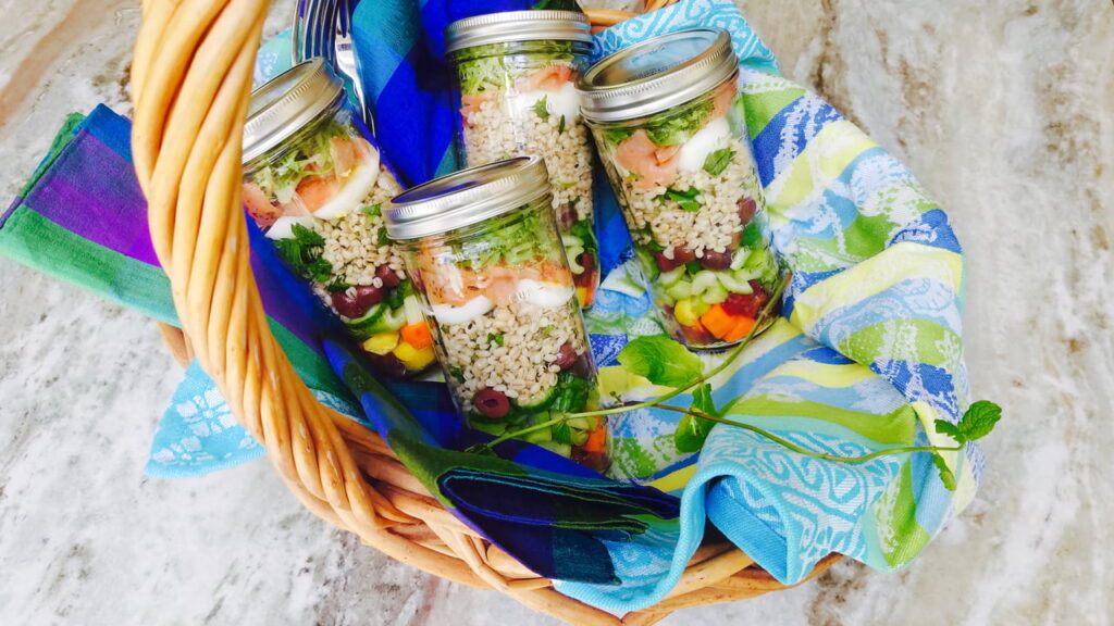 Autumn Picnic Lunch In A Jar
