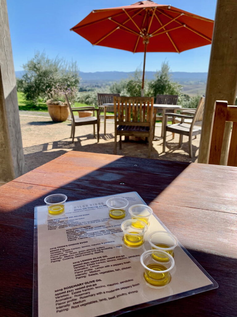 California olive oil tasting